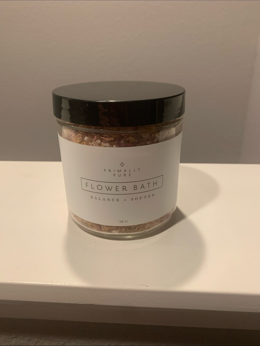 Primally Pure Flower Bath Soak — Pink Floral Bath Salts